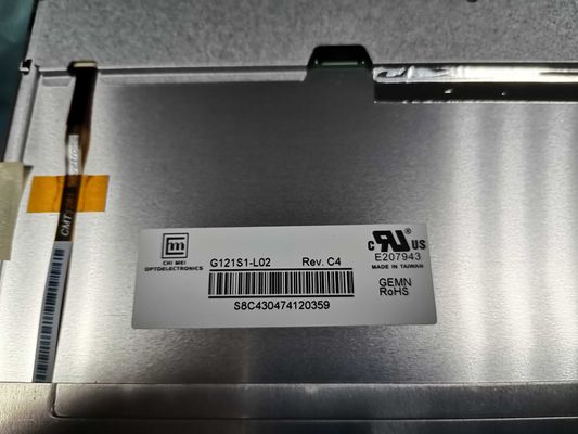 G121S1-L01 INNOLUX 12.1 &quot;800 (RGB) × 600 600 cd / m² का औद्योगिक प्रदर्शन