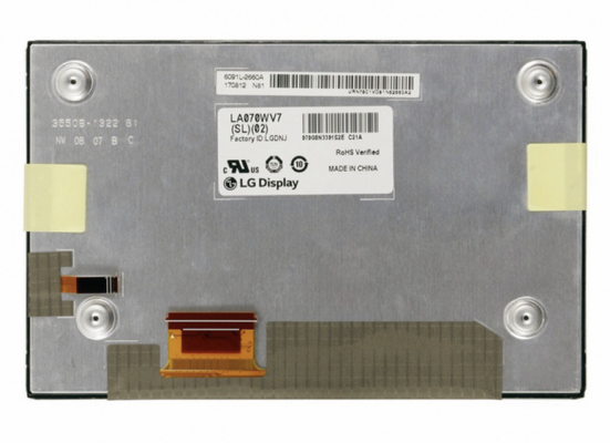 LA070WV7-SL02 एलजी डिस्प्ले 7&quot; 800 ((RGB) × 480 WVGA 133PPI 1000 cd/m2 औद्योगिक एलसीडी डिस्प्ले