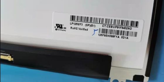 LP125WF3-SPB1 LG डिस्प्ले 12.5 &quot;1920 (RGB) × 1080 300 cd / m² औद्योगिक एलसीडी डिस्प्ले 176PPI