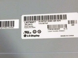 27.0in RGB 300cd/m2 NTSC TFT LCD पैनल LM270WF7-SLA1 FHD 81PPI