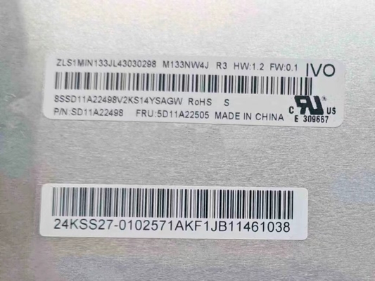 M133NW4J R3 IVO 13.3&quot; 1920 ((RGB) × 1200, 300 cd/m2 औद्योगिक एलसीडी डिस्प्ले