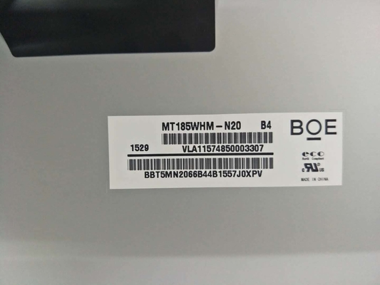 MV185WHB-N20 BOE 18.5&quot; 1366 ((RGB) × 768, 0 cd/m2 औद्योगिक एलसीडी डिस्प्ले