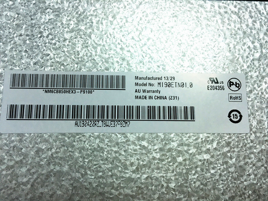 M190ETN01.0 AUO 19.0&quot; 1280 ((RGB) ×1024, 250 cd/m2 औद्योगिक एलसीडी डिस्प्ले