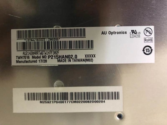 P215HAN02.0 AUO 21.5&quot; 1920 ((RGB) × 1080, 1500 (टाइप) ((सीडी/एम2) औद्योगिक एलसीडी डिस्प्ले