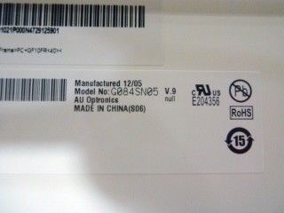 8.4 इंच 800*600 टीएफटी एलसीडी G084SN05 V9 लैंप एलईडी ड्राइवर के साथ प्रतिस्थापन योग्य