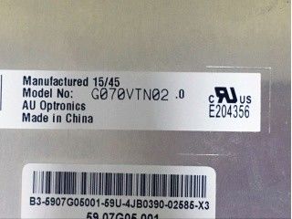 G070VTN02.0 3G कंपन 7 इंच उच्च चमक एलसीडी डिस्प्ले 65/65/50/60 (प्रकार)