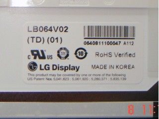 LB064V02-TD01 6.4 इंच 640×480 250 cd/m2 देखने का कोण 65/65/50/60 TFT-LCD, LCM