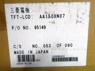 AA150XN07 4 पीसी CCFL TFT एलसीडी 15 इंच इंडस्ट्रियल TFT डिस्प्ले 75/75/50/60 (टाइप)