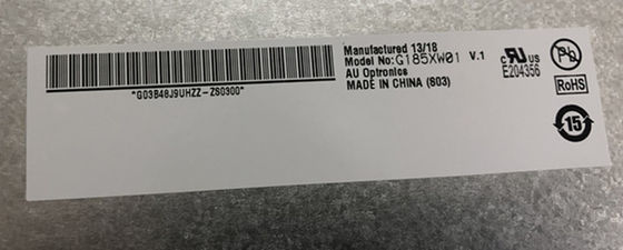 18.5 इंच 84PPI 300cd/m2 AUO TFT LCD G185XW01 V0 85/85/80/80 (टाइप)