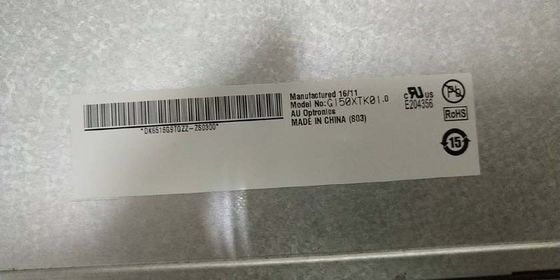 1024×768 XGA 85PPI 390cd/M2 TFT एलसीडी डायप्ले AUO G150XTK01.0 एलसीडी स्क्रीन
