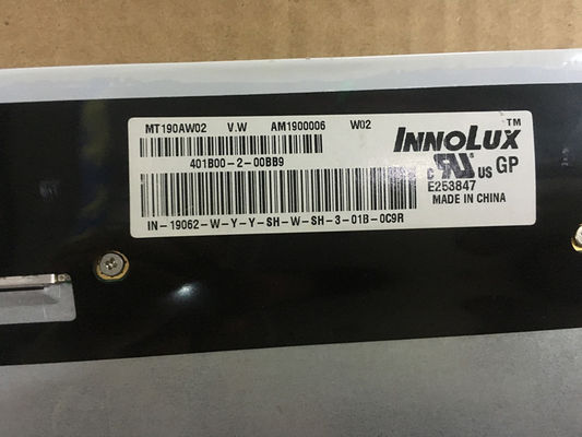 MT190AW02 V.0 Innolux 19.0&quot; 1440(RGB)×900 300 cd/m² औद्योगिक LCD डिस्प्ले