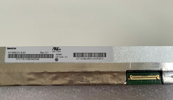 N156BGN-E43 Innolux 15.6&quot; 1366(RGB)×768 220 cd/m² औद्योगिक एलसीडी डिस्प्ले
