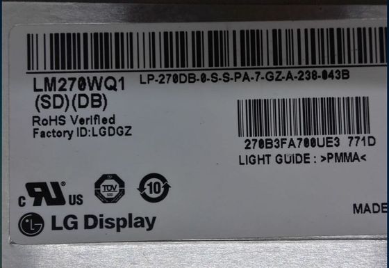 LM270WQ1-SDE3 LG डिस्प्ले 27&quot; 2560(RGB)×1440 420 cd/m² औद्योगिक LCD डिस्प्ले