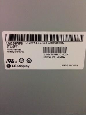 LM230WF5-TLF1 95PPI स्क्वायर Tft डिस्प्ले 23.0 &quot;250cd / M2 WLED ड्राइवर