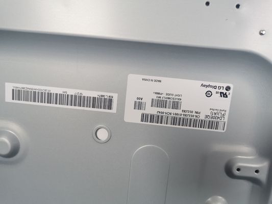 103PPI 43" 3840×2160 स्क्वायर एलसीडी पैनल 400cd/m2 LD430EQE-FLA1 89/89/89/89 (टाइप)