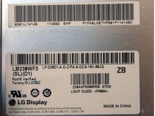 LM230WF3-SLQ5 LG डिस्प्ले 23.0&quot; 1920(RGB)×1080 250 cd/m² औद्योगिक LCD डिस्प्ले
