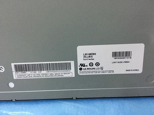 एलएम190ई05-एसएल03 एलजी. एलसीडी 19.0" 1280 ((आरजीबी) × 1024 230 सीडी/एम 2 औद्योगिक एलसीडी डिस्प्ले