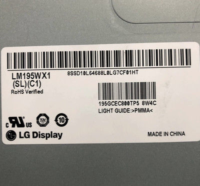 LM195WX1-SLC1 LG डिस्प्ले 19.5&quot; 1440(RGB)×900 250 cd/m² औद्योगिक LCD डिस्प्ले