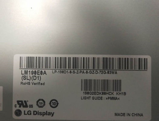 1280×1024 250cd/m2 86PPI WLED एलसीडी स्क्रीन 19.0" LM190E0A-SLD1 89/89/89/89 (टाइप)
