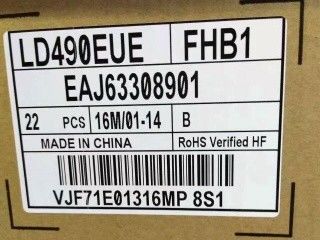 एलजी डिस्प्ले 49&quot; 450cd/m2 45PPI WLED एलसीडी डिस्प्ले LD490EUE-FHB1 89/89/89/89 (टाइप)