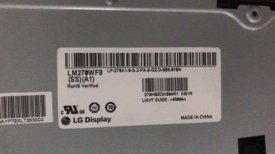 250cd/m2 81PPI WLED एलसीडी पैनल 27.0" LM270WF7-SSD1 एलजी डिस्प्ले 89/89/89/89 (टाइप.)