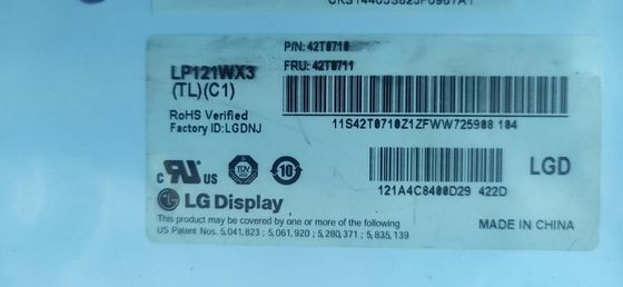 12.1&quot; 1280×800 124PPI WXGA TFT LCD पैनल 220cd/m2 LP121WX3-TLC1