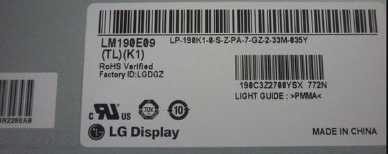 SXGA 1280×1024 TFT एलसीडी पैनल 86PPI 250cd/m2 LM190E09-TLK1 85/85/75/85 (टाइप)