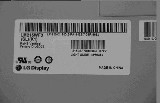 102PPI औद्योगिक एलसीडी पैनल 250cd / m2 LM215WF3-SLK1 1920 × 1080 WLED