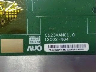 12.3 इंच ऑटोमोटिव टीएफटी C123VAN01.0 RSDS (1 चैनल) एफपीसी सामान्य रूप से काला दिखाता है